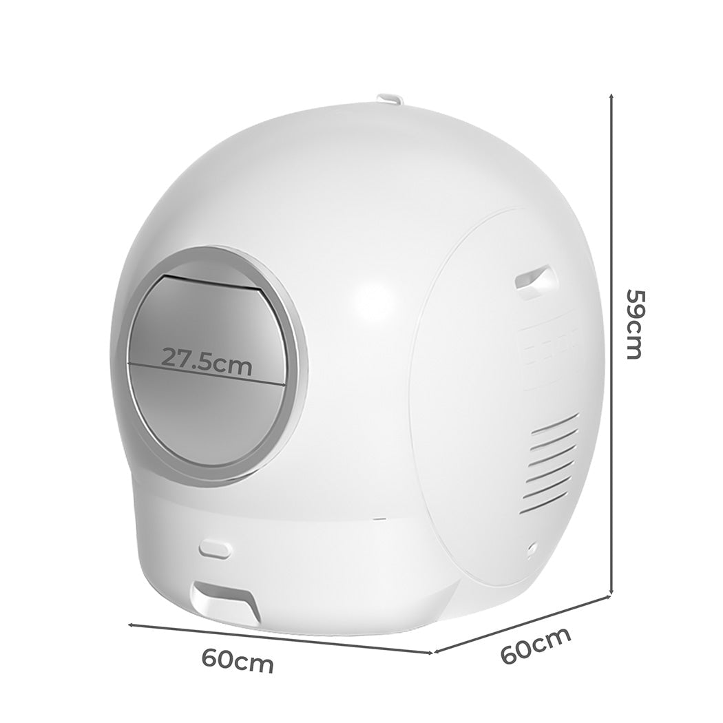 Large Automatic Self - Cleaning Enclosed Cat Litter Box - White - Rivercity House & Home Co. (ABN 18 642 972 209) - Affordable Modern Furniture Australia