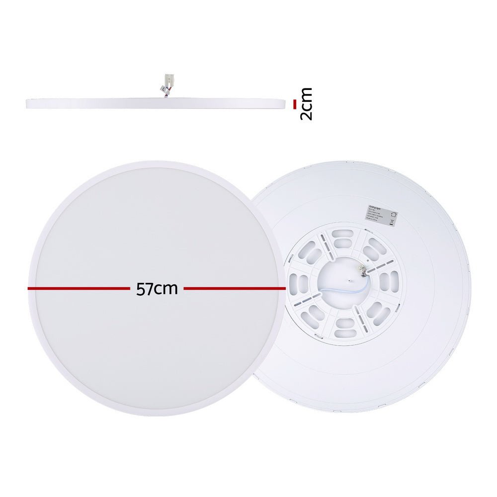 Leier Ceiling Light LED Round 54W Ultra - THIN 5CM Oyster Lamp Modern Cool/Warm - Home & Garden > Lighting > Ceiling Lights - Rivercity House & Home Co. (ABN 18 642 972 209) - Affordable Modern Furniture Australia