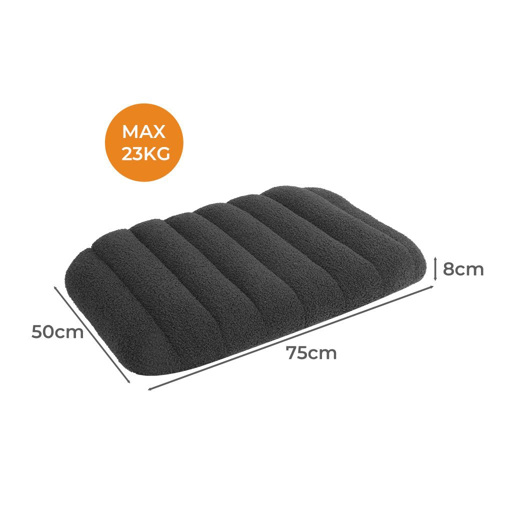 M Orthopedic Dog Bed with Removable Sherpa Plush Cover - Grey - Rivercity House & Home Co. (ABN 18 642 972 209) - Affordable Modern Furniture Australia