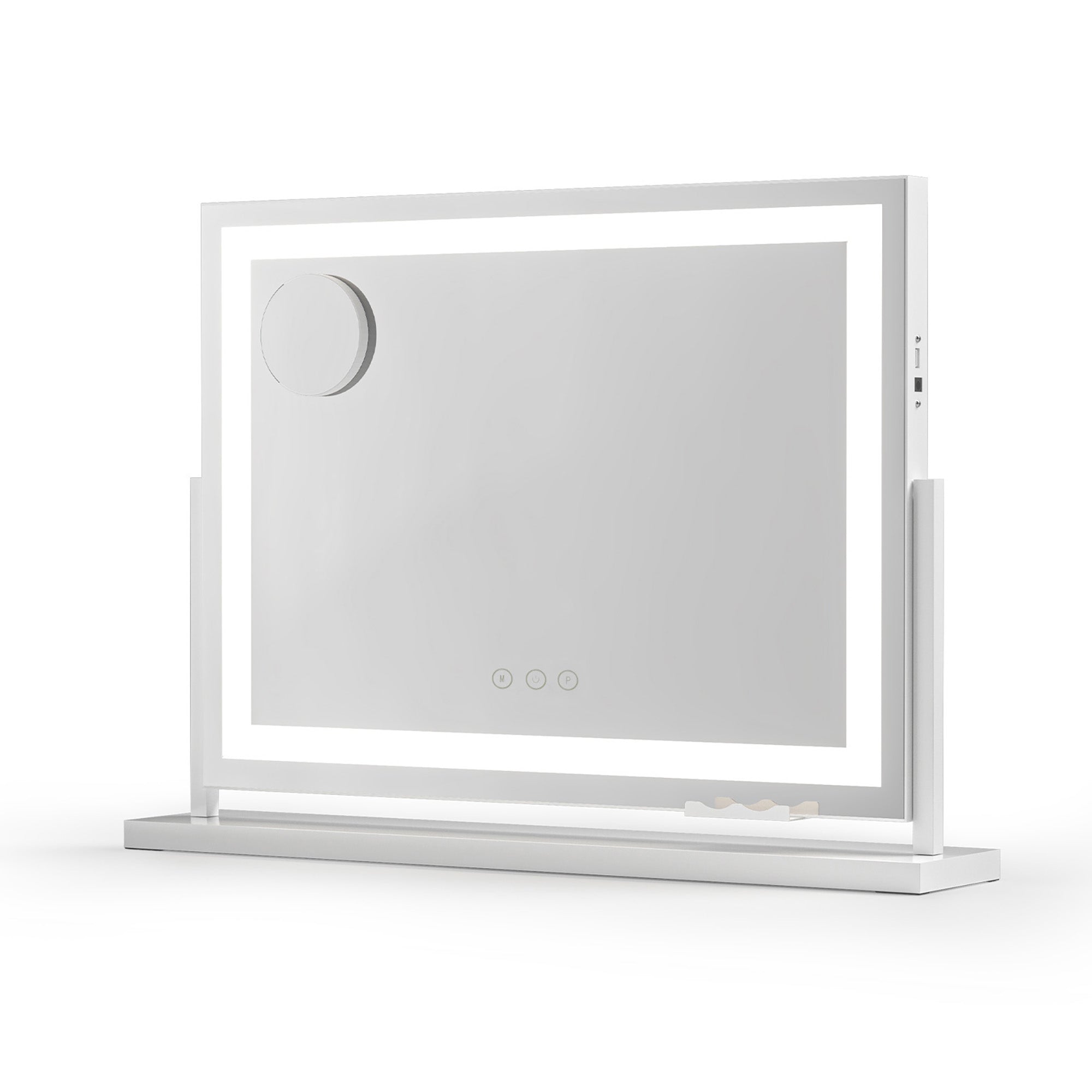 Makeup Mirror 58x46cm 360~ Rotatable Vanity Mirror with Lights Bright Light Strip Adjustable - Health & Beauty > Makeup > Makeup Mirrors - Rivercity House & Home Co. (ABN 18 642 972 209) - Affordable Modern Furniture Australia