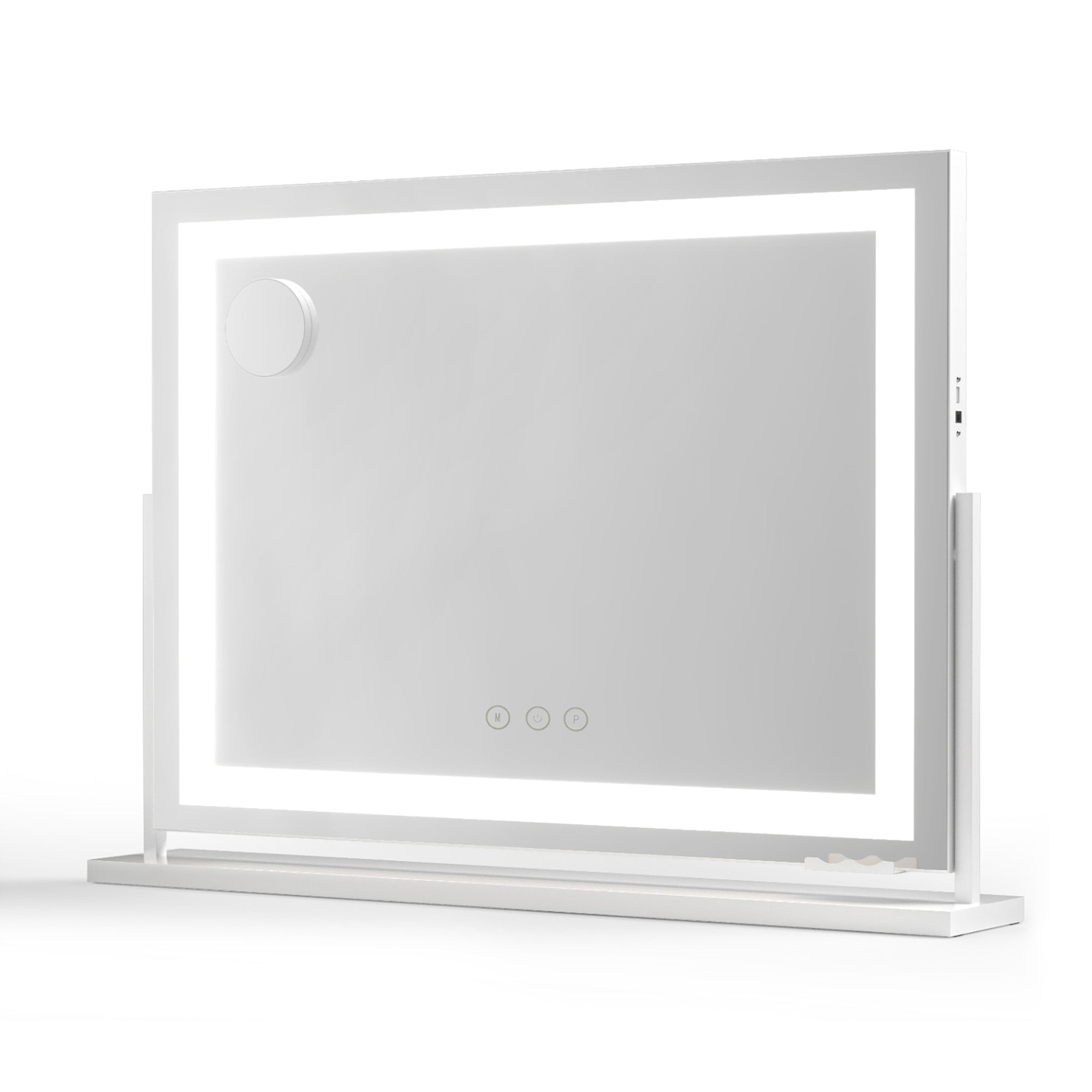 Makeup Mirror 80x58cm 360~ Rotatable Vanity Mirror with Lights Bright Light Strip Adjustable - Health & Beauty > Makeup > Makeup Mirrors - Rivercity House & Home Co. (ABN 18 642 972 209) - Affordable Modern Furniture Australia