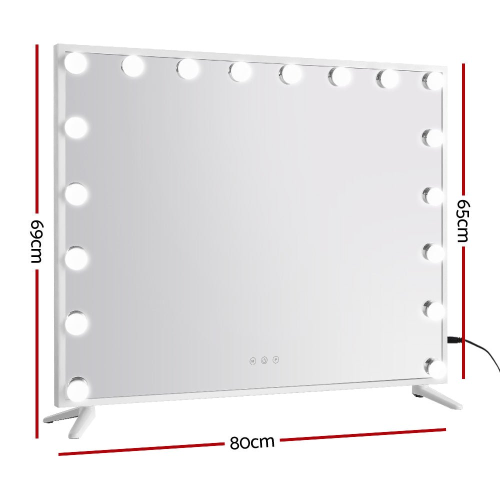 Makeup Mirror with Light LED Hollywood Vanity Dimmable Wall Mirrors - Furniture > Bathroom - Rivercity House & Home Co. (ABN 18 642 972 209) - Affordable Modern Furniture Australia