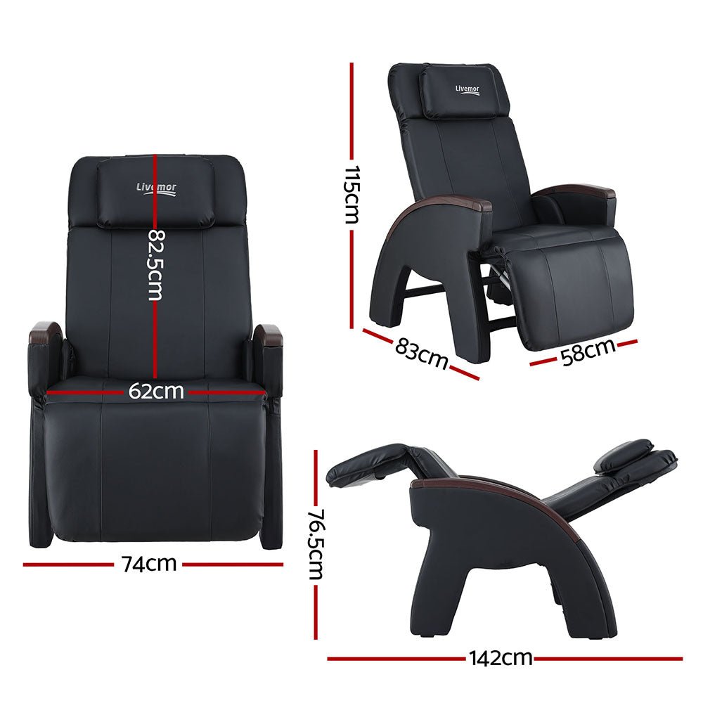 Massage Chair Electric Recliner Home Massager ARIA - Furniture > Bar Stools & Chairs > Massage Chairs - Rivercity House & Home Co. (ABN 18 642 972 209) - Affordable Modern Furniture Australia