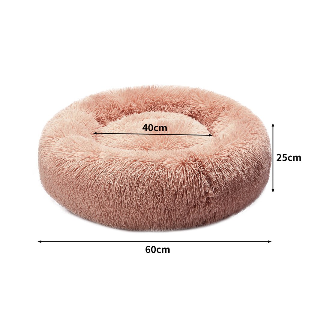 Medium Donut Calming Pet Bed for Cat and Dog - Pink - Rivercity House & Home Co. (ABN 18 642 972 209) - Affordable Modern Furniture Australia