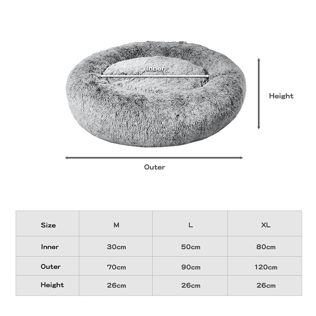 Medium Memory Foam Donut Pet Bed - Charcoal - Rivercity House & Home Co. (ABN 18 642 972 209) - Affordable Modern Furniture Australia