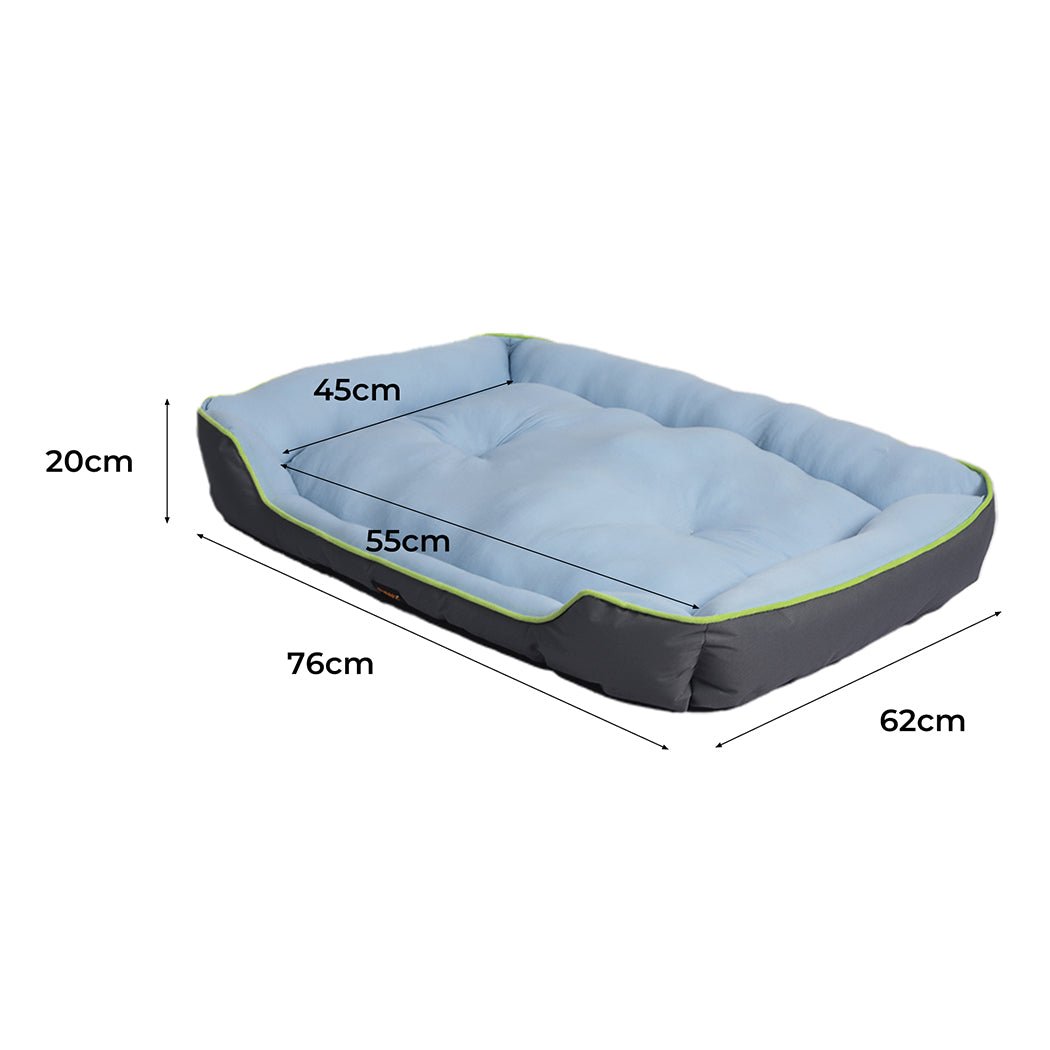 Medium Pet Cooling Bed Sofa Mat with Bolster - Grey - Rivercity House & Home Co. (ABN 18 642 972 209) - Affordable Modern Furniture Australia