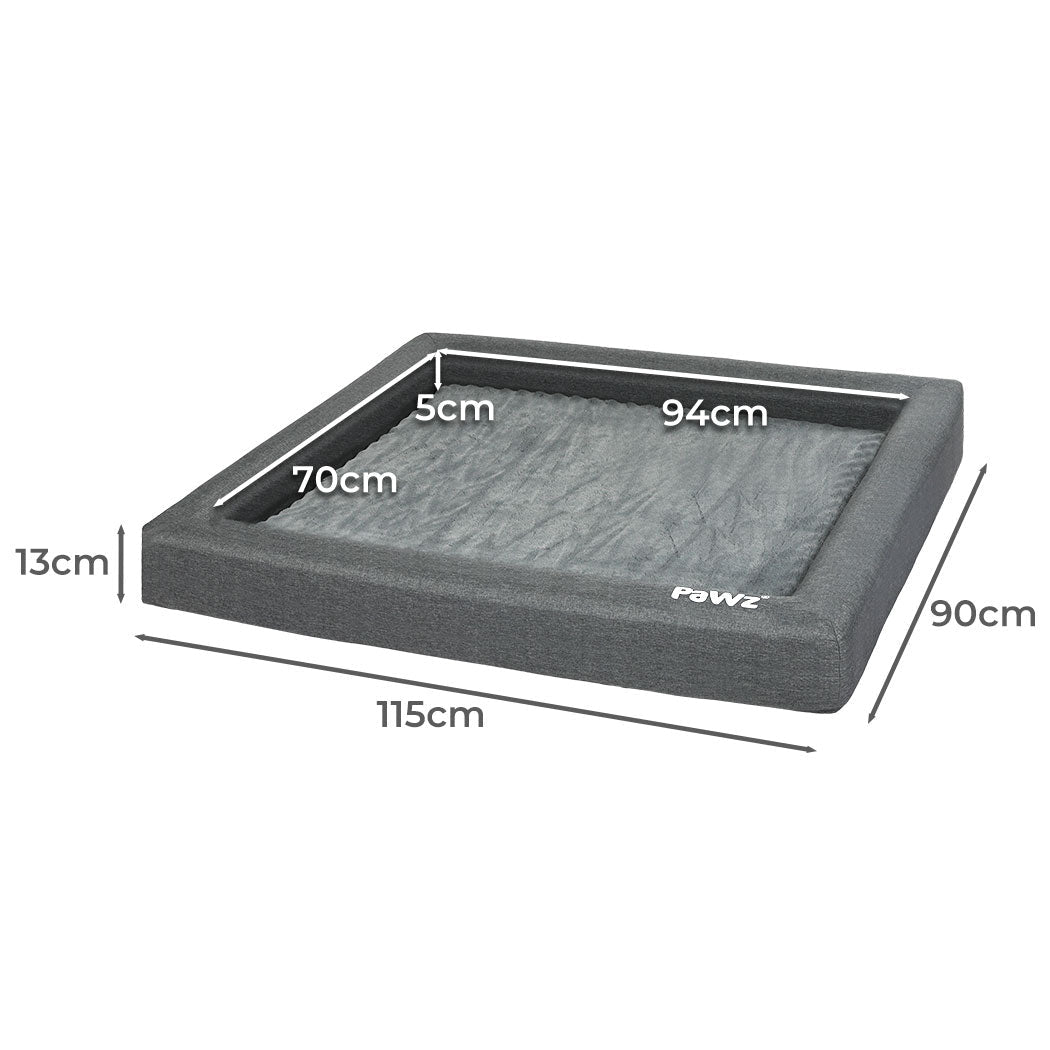 Memory Foam Calming Dog Bed XL X - Large - Grey - Rivercity House & Home Co. (ABN 18 642 972 209) - Affordable Modern Furniture Australia