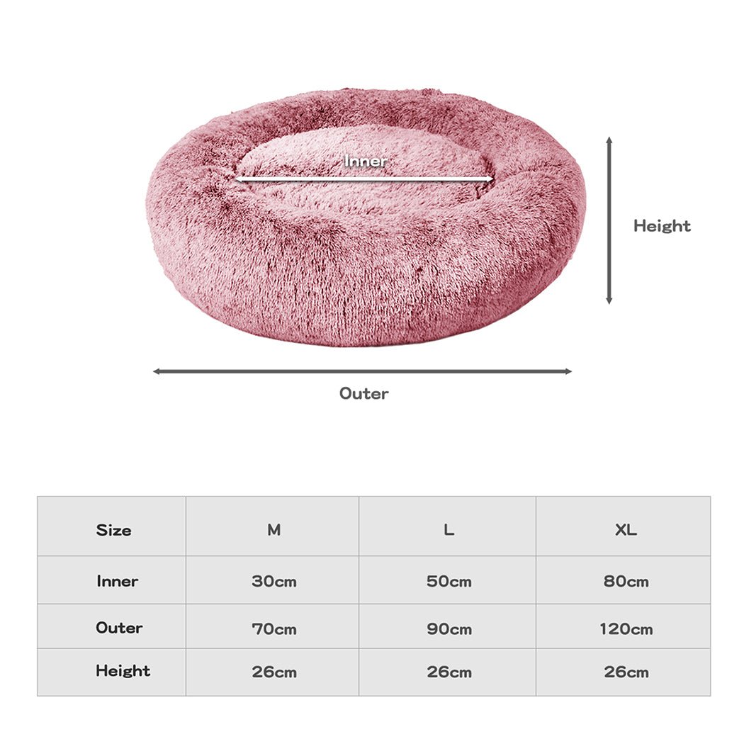 Memory Foam Dog Donut Pet Bed X - Large - Pink - Rivercity House & Home Co. (ABN 18 642 972 209) - Affordable Modern Furniture Australia