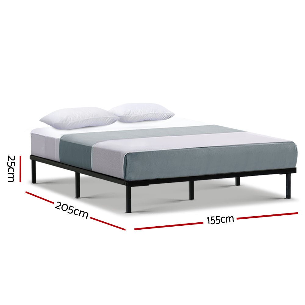 Metal Queen Bed Frame Black - Rivercity House & Home Co. (ABN 18 642 972 209) - Affordable Modern Furniture Australia
