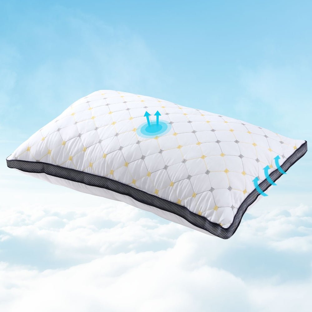 Microfibre Pillow 70x45x25cm - White - Home & Garden > Bedding > Pillows - Rivercity House & Home Co. (ABN 18 642 972 209) - Affordable Modern Furniture Australia