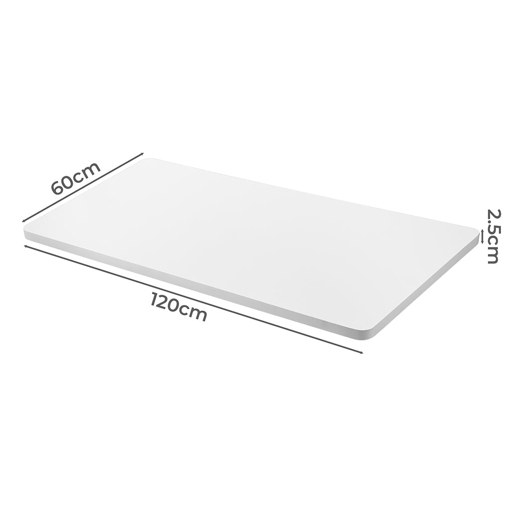Motorised Adjustable Desktop 120x60cm - White (Desktop Only) - Rivercity House & Home Co. (ABN 18 642 972 209) - Affordable Modern Furniture Australia
