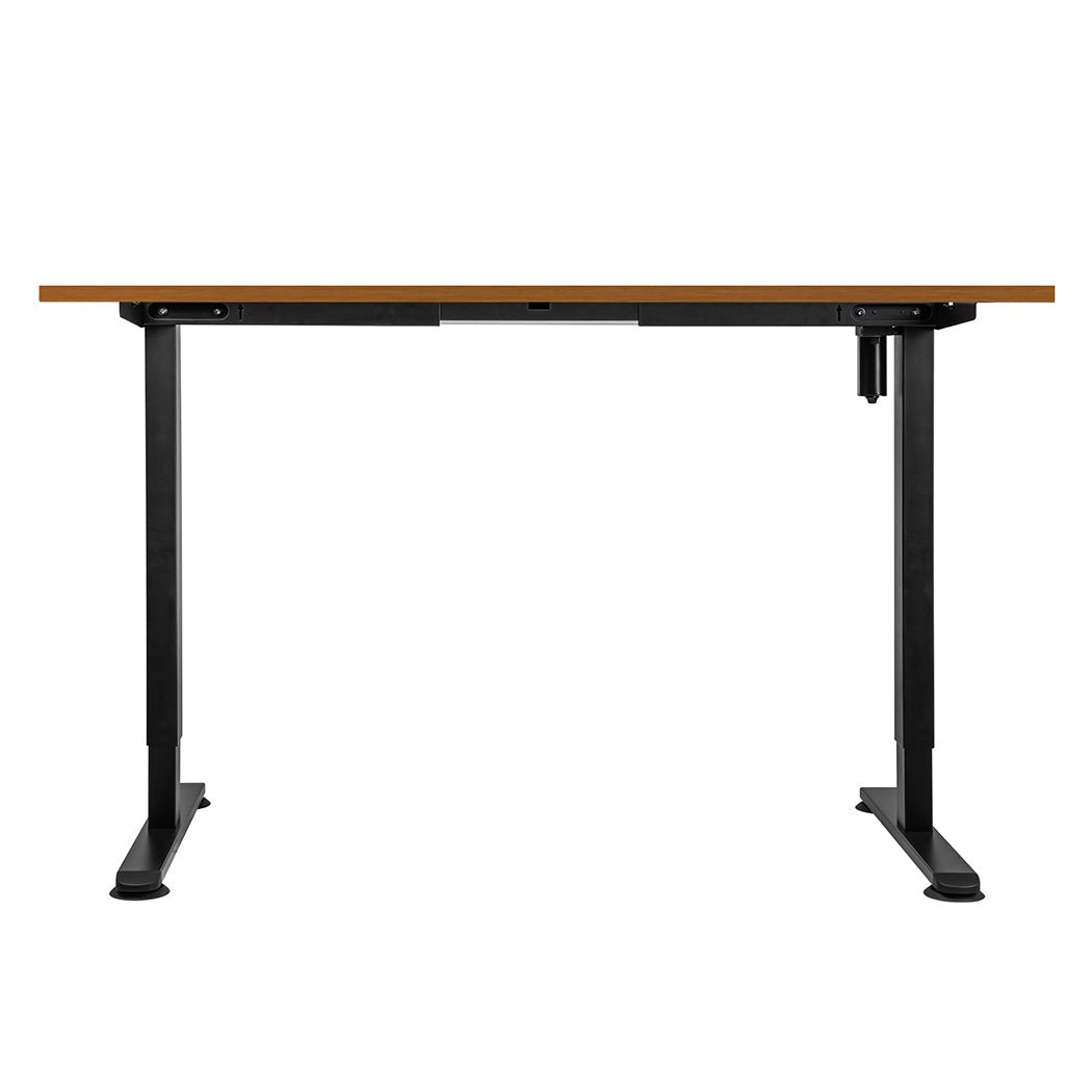 Motorised Standing Desk 120cm Height Adjustable with Natural Top - Natural - Rivercity House & Home Co. (ABN 18 642 972 209) - Affordable Modern Furniture Australia
