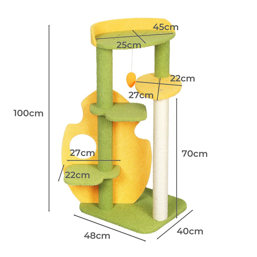 Multi - Level Cat Tree Kitten Furniture Condo with Scratching Posts - Green - Rivercity House & Home Co. (ABN 18 642 972 209) - Affordable Modern Furniture Australia