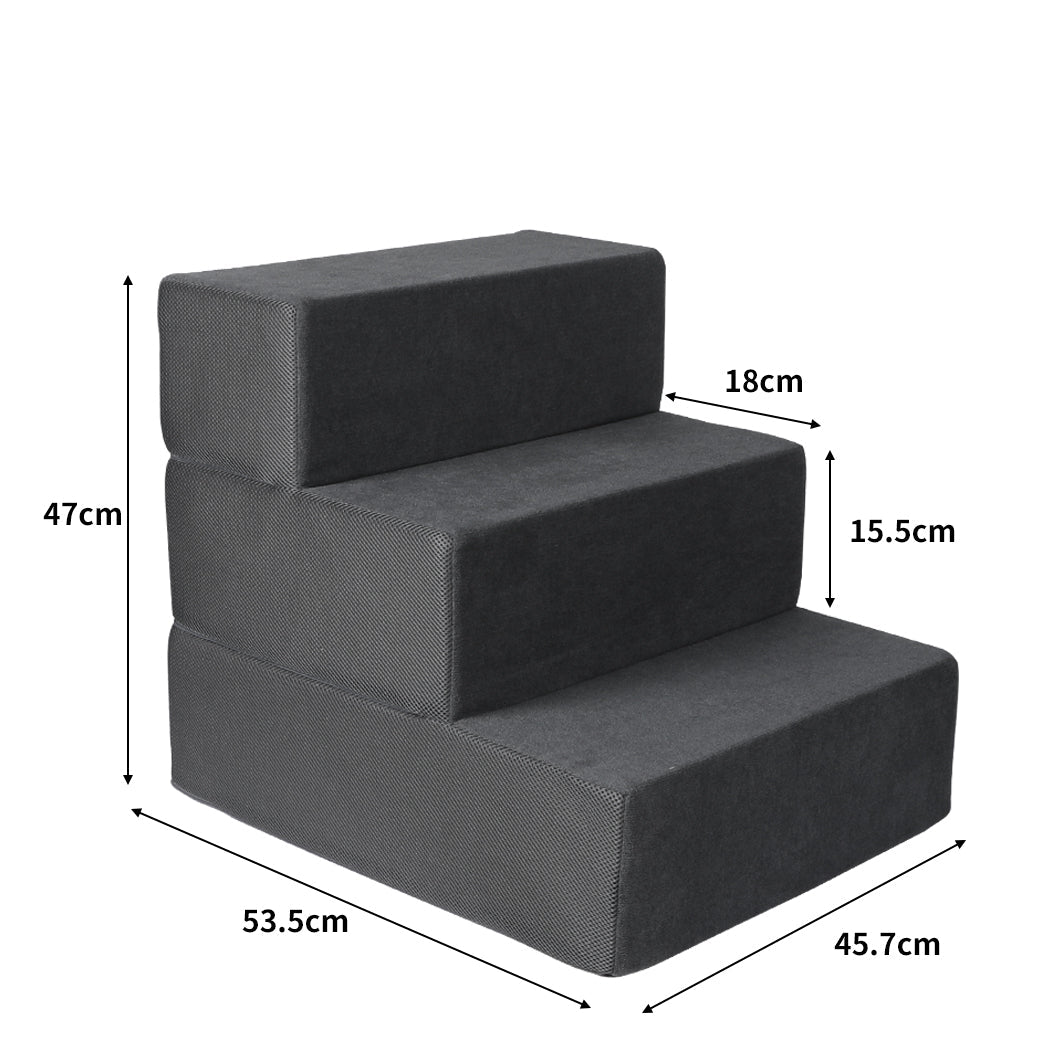 Multi - Step Adjustable Dog Ramp for 9KG Pets - Grey - Rivercity House & Home Co. (ABN 18 642 972 209) - Affordable Modern Furniture Australia