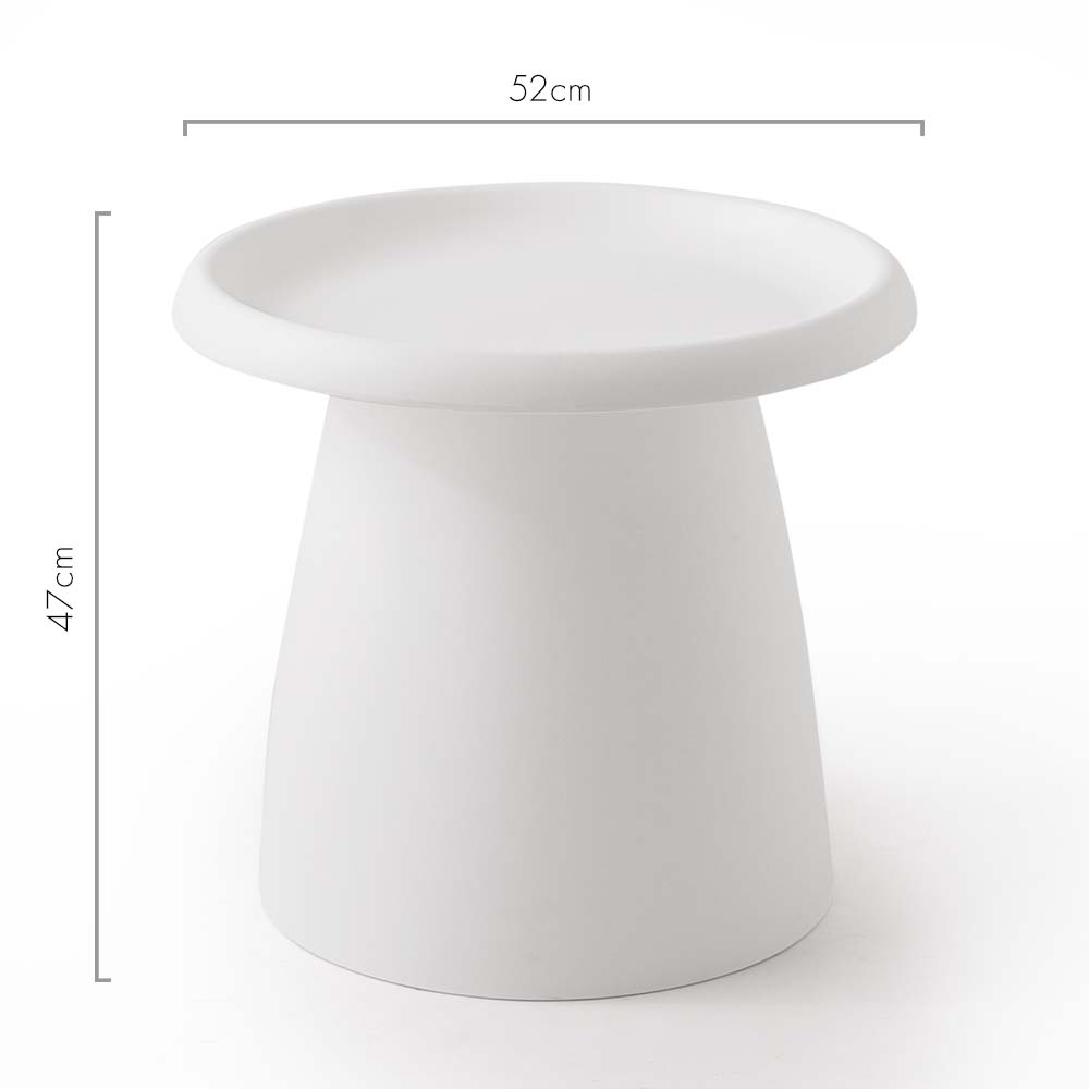 Mushroom Style Round Coffee Table 52CM - White - Furniture > Living Room - Rivercity House & Home Co. (ABN 18 642 972 209) - Affordable Modern Furniture Australia