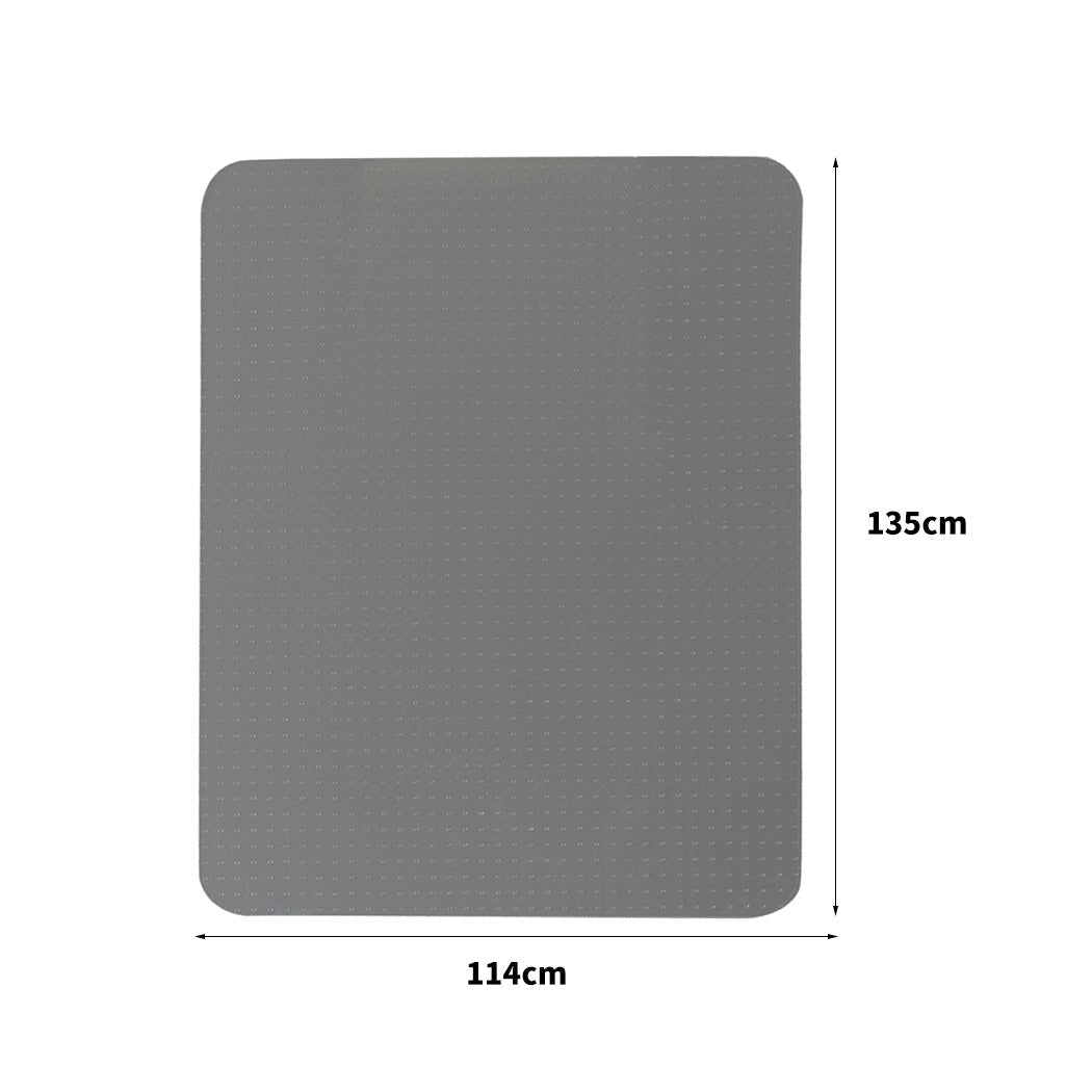 Office Chair Mat for Carpet 135x114cm with Grippers - Black - Rivercity House & Home Co. (ABN 18 642 972 209) - Affordable Modern Furniture Australia