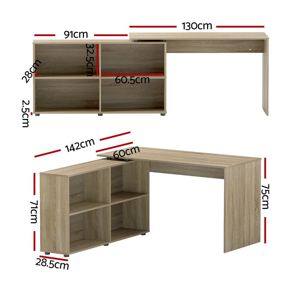 Office Computer Desk Corner Workstation - Rivercity House & Home Co. (ABN 18 642 972 209) - Affordable Modern Furniture Australia