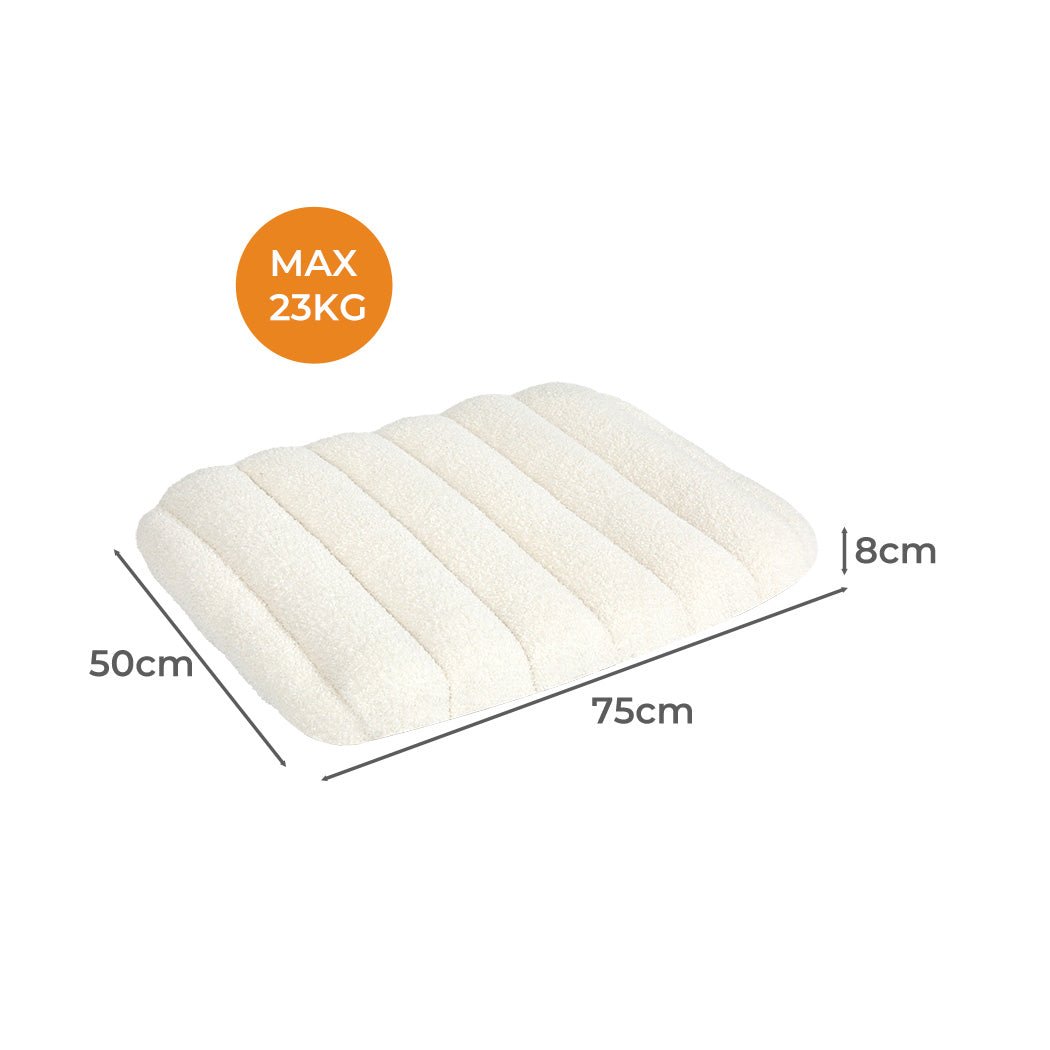 Orthopedic Dog Bed M Size with Removable Sherpa Plush Cover - White - Rivercity House & Home Co. (ABN 18 642 972 209) - Affordable Modern Furniture Australia