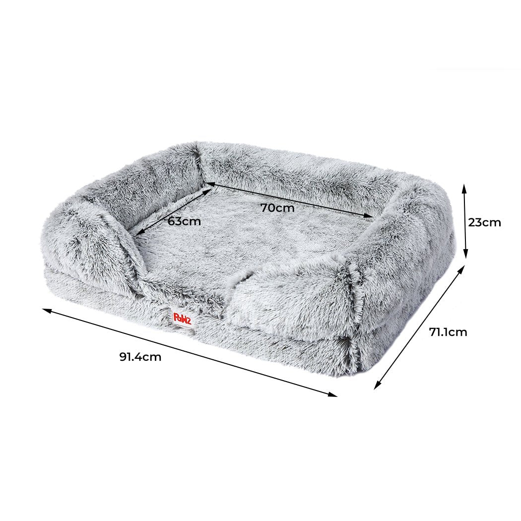 Orthopedic Medium Dog Sofa Bed with Memory Foam - Grey - Rivercity House & Home Co. (ABN 18 642 972 209) - Affordable Modern Furniture Australia