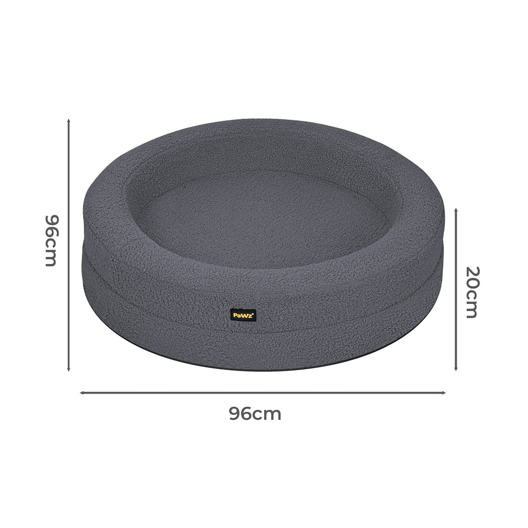 Orthopedic Memory Foam Calming Dog Bed with Bolstered Sides - Dark Grey - Rivercity House & Home Co. (ABN 18 642 972 209) - Affordable Modern Furniture Australia