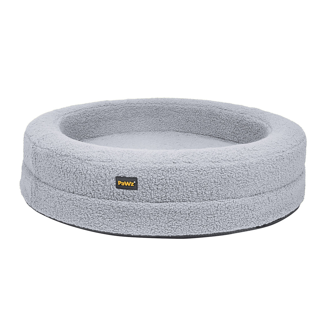 Orthopedic Memory Foam Calming Dog Bed with Bolstered Sides - Light Grey - Rivercity House & Home Co. (ABN 18 642 972 209) - Affordable Modern Furniture Australia