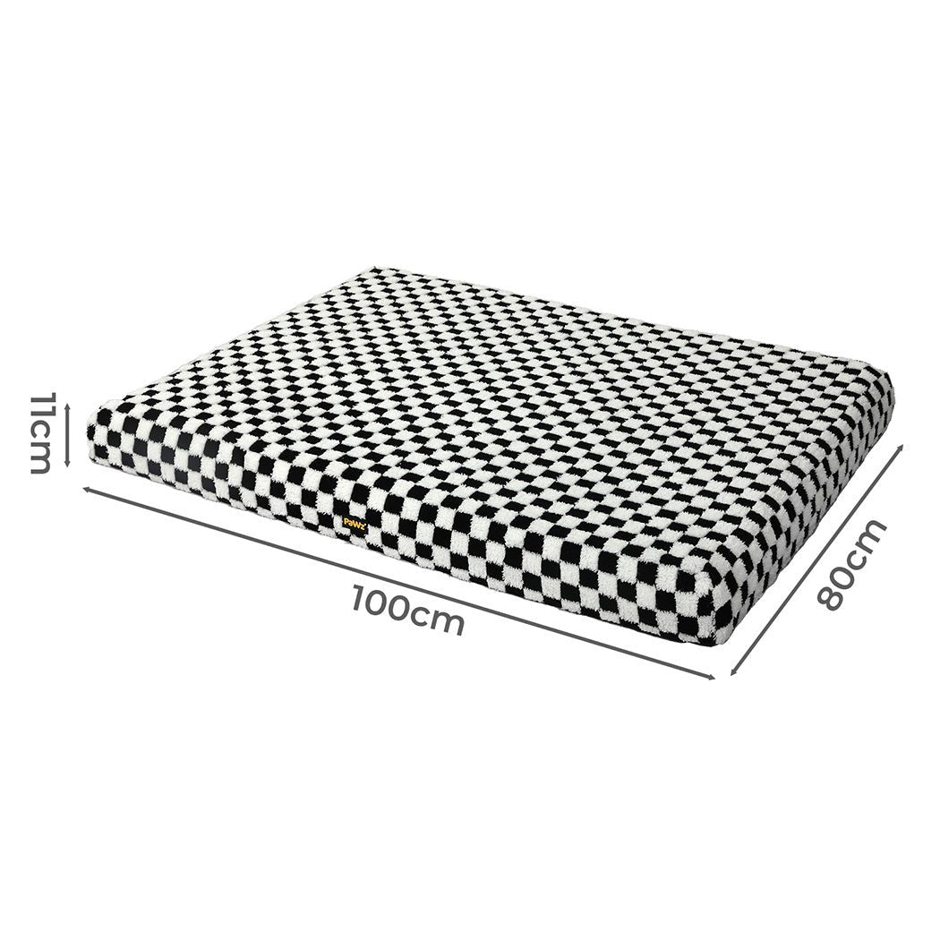 Orthopedic Memory Foam Dog Bed with Waterproof Sherpa Mat - Black and White - Rivercity House & Home Co. (ABN 18 642 972 209) - Affordable Modern Furniture Australia