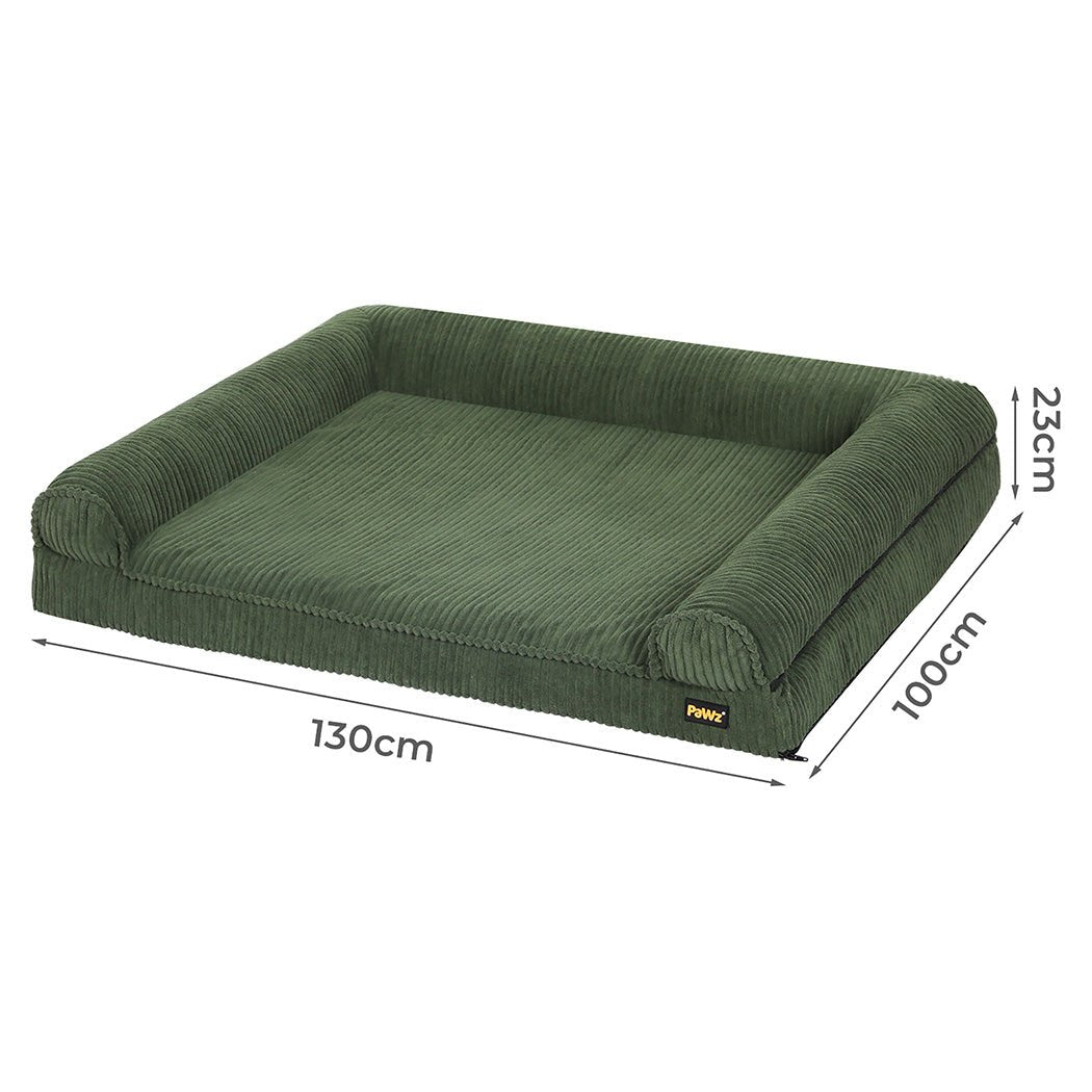 Orthopedic Non - Slip Dog Bed Mat with Bolstered Cushion - Green - Rivercity House & Home Co. (ABN 18 642 972 209) - Affordable Modern Furniture Australia