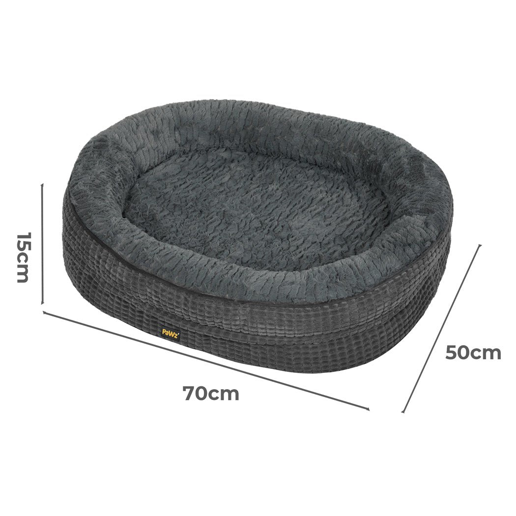 Orthopedic Plush Washable Dog Bed M Size - Grey - Rivercity House & Home Co. (ABN 18 642 972 209) - Affordable Modern Furniture Australia