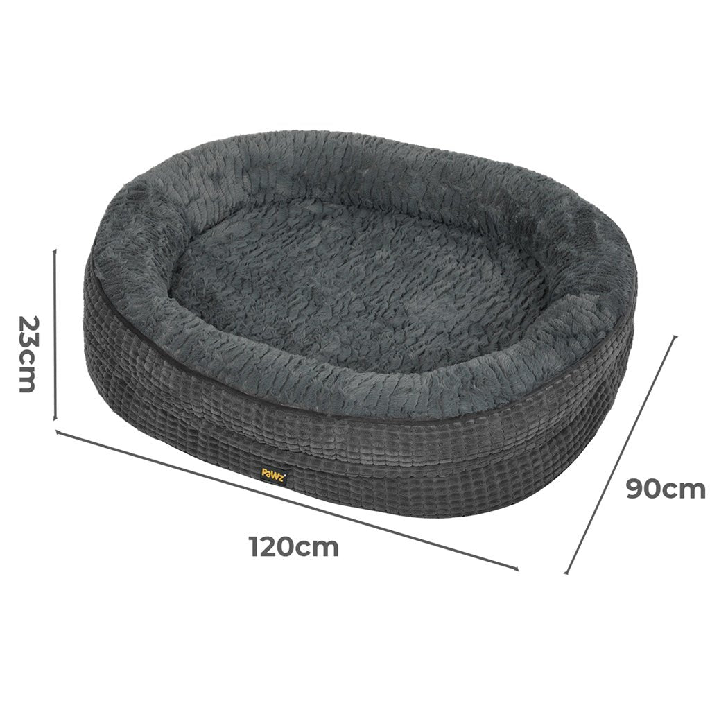 Orthopedic Plush XXL Dog Bed with Washable Cover - Grey - Rivercity House & Home Co. (ABN 18 642 972 209) - Affordable Modern Furniture Australia