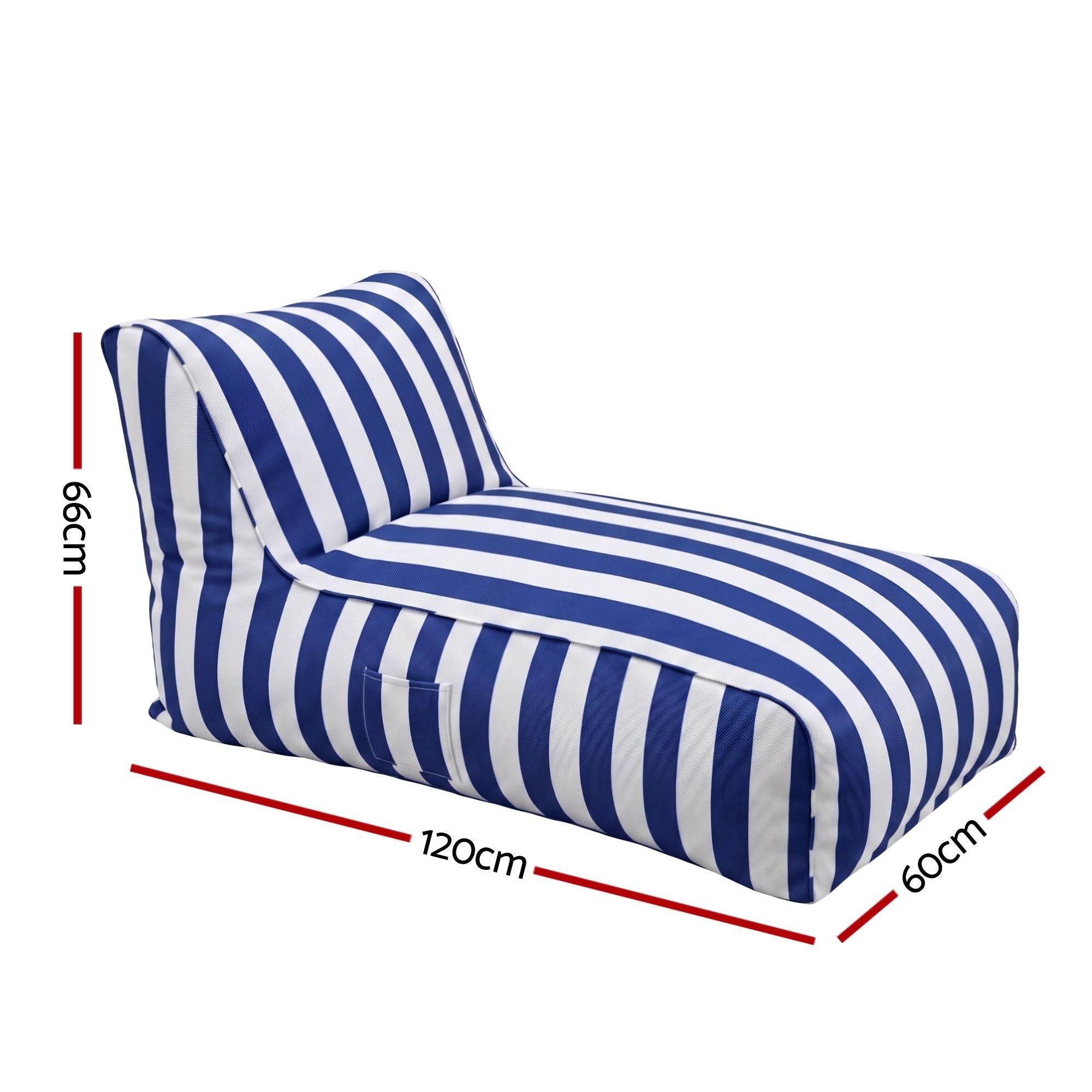 Outdoor Bean Bag Chair Cover (No Filler) Splash - Proof Beanbag Lounge Sofacover Stuffed Animal Storage Bean Bag Cover for Patio Poolside Relaxing, Blue - Furniture > Sofas > Sofa Accessories - Rivercity House & Home Co. (ABN 18 642 972 209) - Affordable Modern Furniture Australia