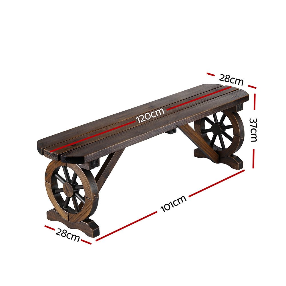 Outdoor Garden Bench Seat Wooden Patio Furniture Wagon Dining Chair - Furniture > Outdoor > Outdoor Benches - Rivercity House & Home Co. (ABN 18 642 972 209) - Affordable Modern Furniture Australia