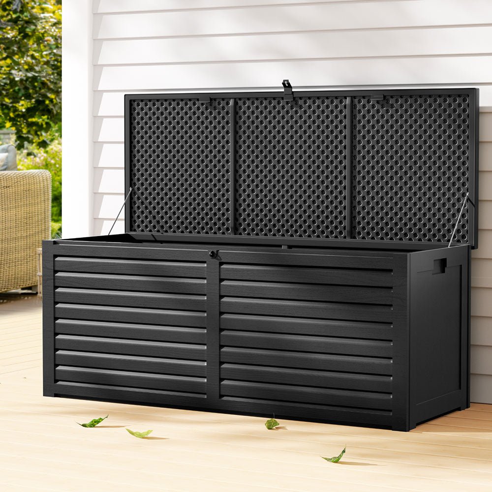 Outdoor Storage Box 390L Container Lockable Toy Tools Shed Deck Garden - Rivercity House & Home Co. (ABN 18 642 972 209) - Affordable Modern Furniture Australia