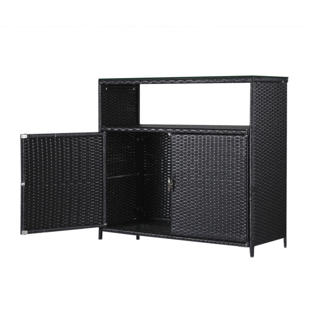 Outdoor Storage Cabinet Box Garage Wicker Shed Tools Shelf Chest Garden - Furniture > Outdoor > Outdoor Storage Boxes - Rivercity House & Home Co. (ABN 18 642 972 209) - Affordable Modern Furniture Australia