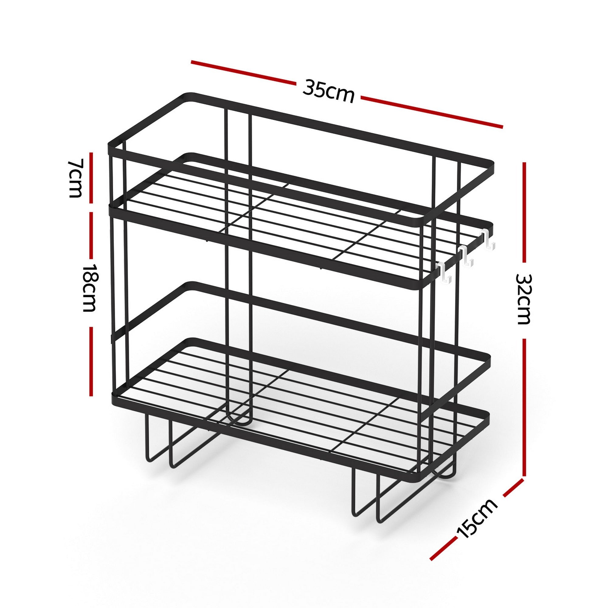 Over Toilet Storage Rack Bathroom Shelf Organizer 2 Tier - Furniture > Bathroom > Bathroom Cabinets, Cupboards & Storage - Rivercity House & Home Co. (ABN 18 642 972 209) - Affordable Modern Furniture Australia