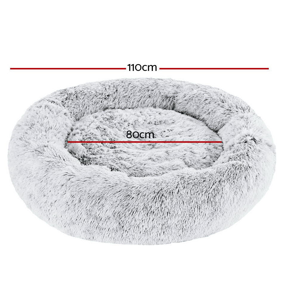 Pet Calming Bed Extra Large 110cm Charcoal Washable - Rivercity House & Home Co. (ABN 18 642 972 209) - Affordable Modern Furniture Australia
