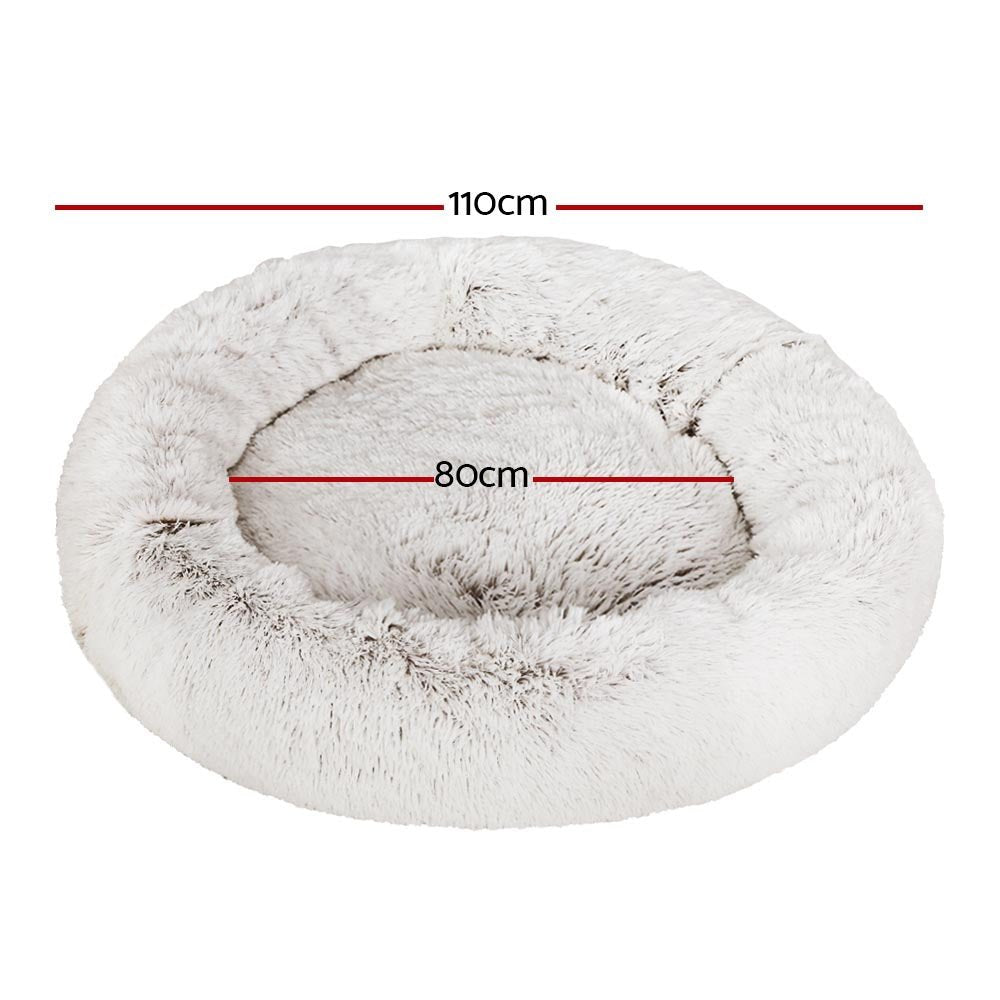 Pet Calming Bed Extra Large 110cm White Washable - Rivercity House & Home Co. (ABN 18 642 972 209) - Affordable Modern Furniture Australia