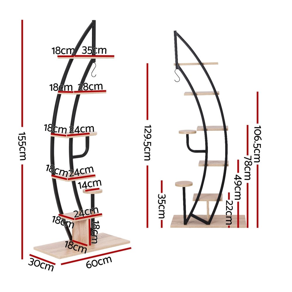 Plant Stand 6 Tier Ladder Corner Shelf - Furniture > Living Room > Bookcases & Shelves - Rivercity House & Home Co. (ABN 18 642 972 209) - Affordable Modern Furniture Australia