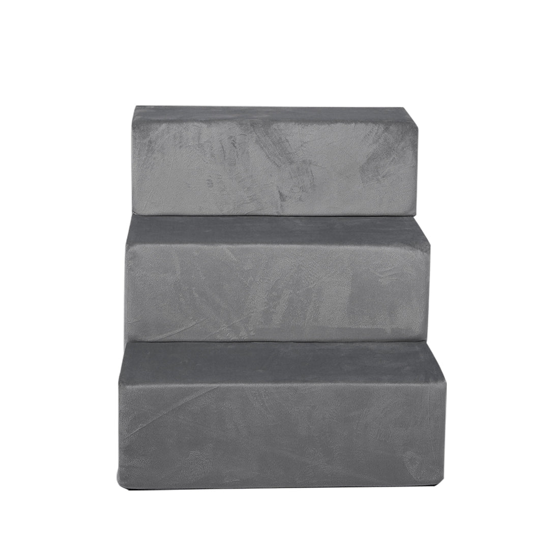 Portable Adjustable 3 - Step Medium Pet Stairs - Grey - Rivercity House & Home Co. (ABN 18 642 972 209) - Affordable Modern Furniture Australia