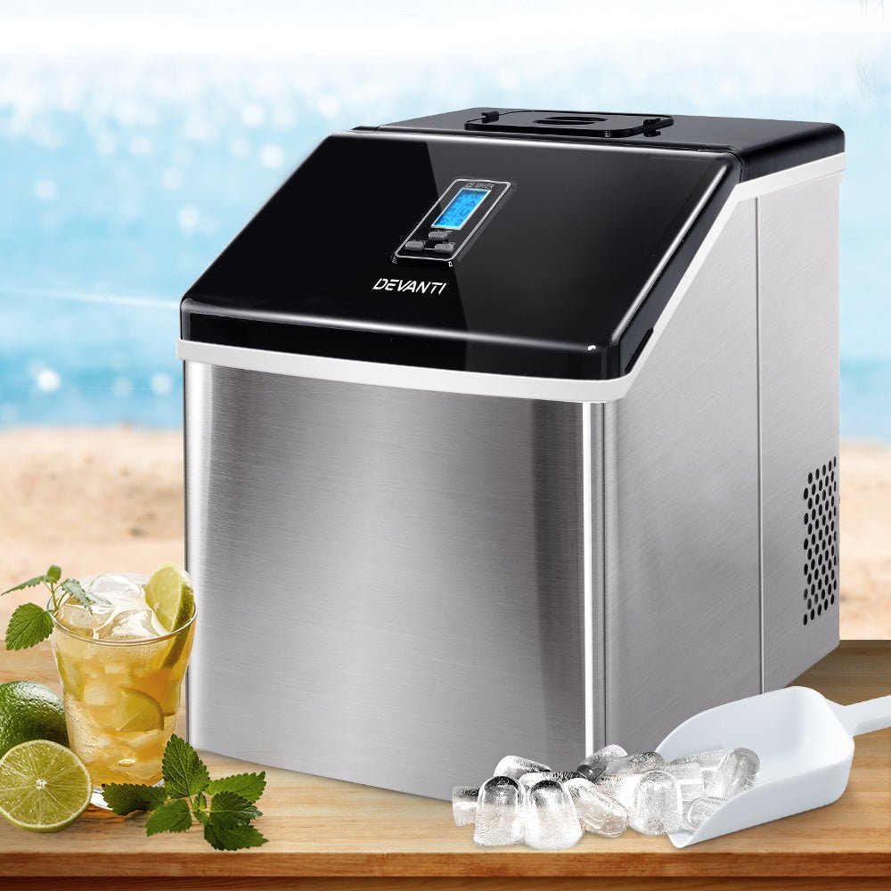 Premium 3.2L Portable Ice Cube Maker Cold Commercial Machine Stainless Steel - Appliances > Kitchen Appliances - Rivercity House & Home Co. (ABN 18 642 972 209) - Affordable Modern Furniture Australia