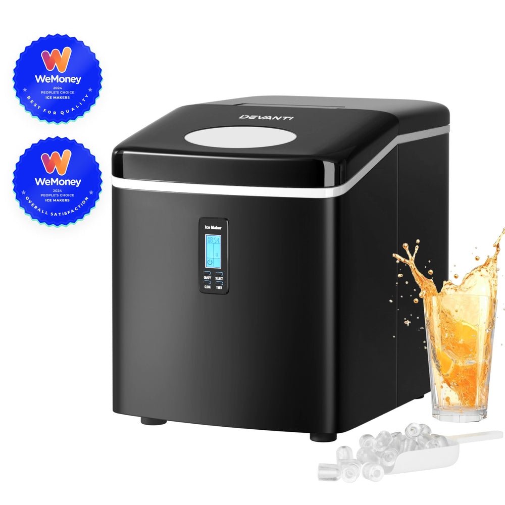 Premium 3.2L Portable Ice Cube Maker Machine Benchtop Counter Black - Appliances > Kitchen Appliances - Rivercity House & Home Co. (ABN 18 642 972 209) - Affordable Modern Furniture Australia