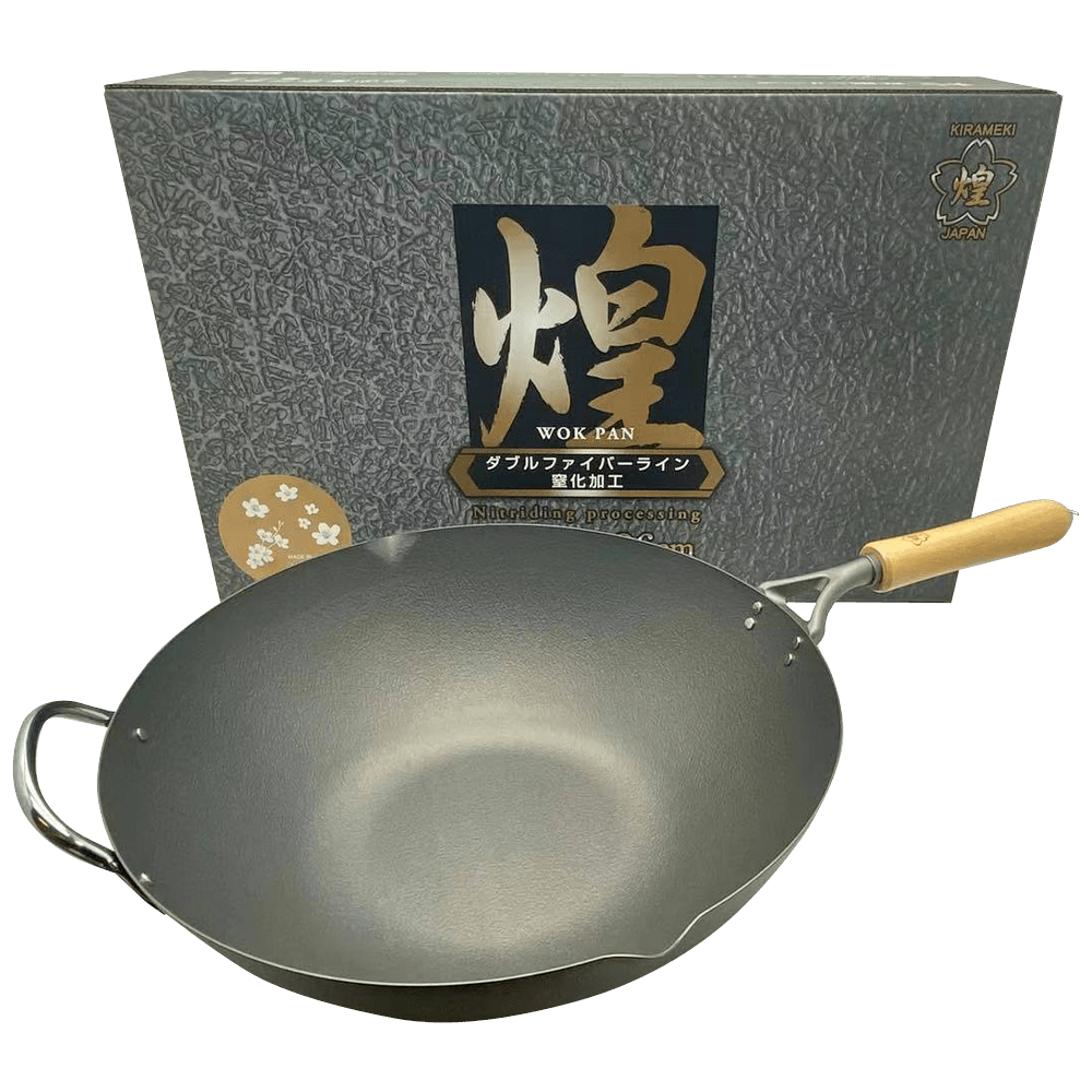 Premium Cast Iron Nitriding Processing Stir - fry Wok (Made in Japan) - 36cm - Home & Garden > Kitchenware > Skillets & Frying Pans - Rivercity House & Home Co. (ABN 18 642 972 209) - Affordable Modern Furniture Australia