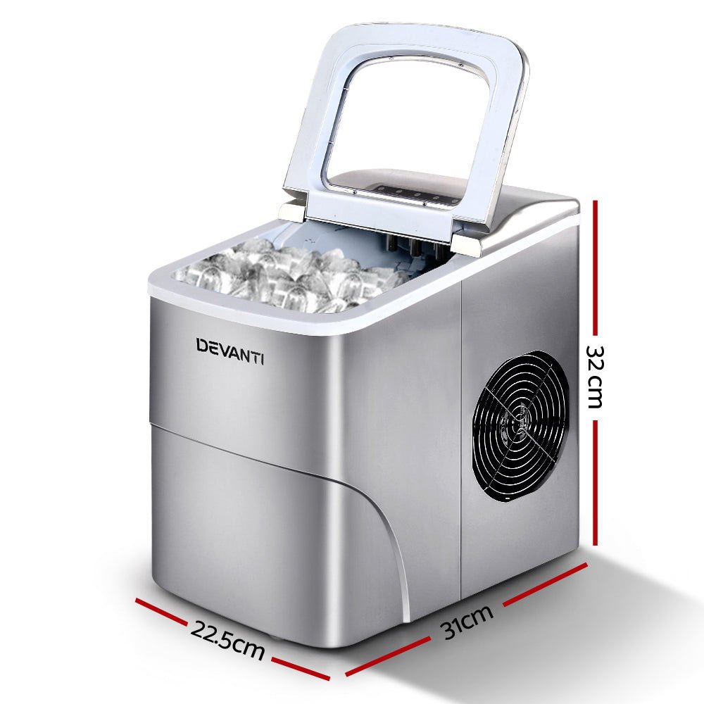 Premium Portable Ice Cube Maker - Silver - Rivercity House & Home Co. (ABN 18 642 972 209) - Affordable Modern Furniture Australia