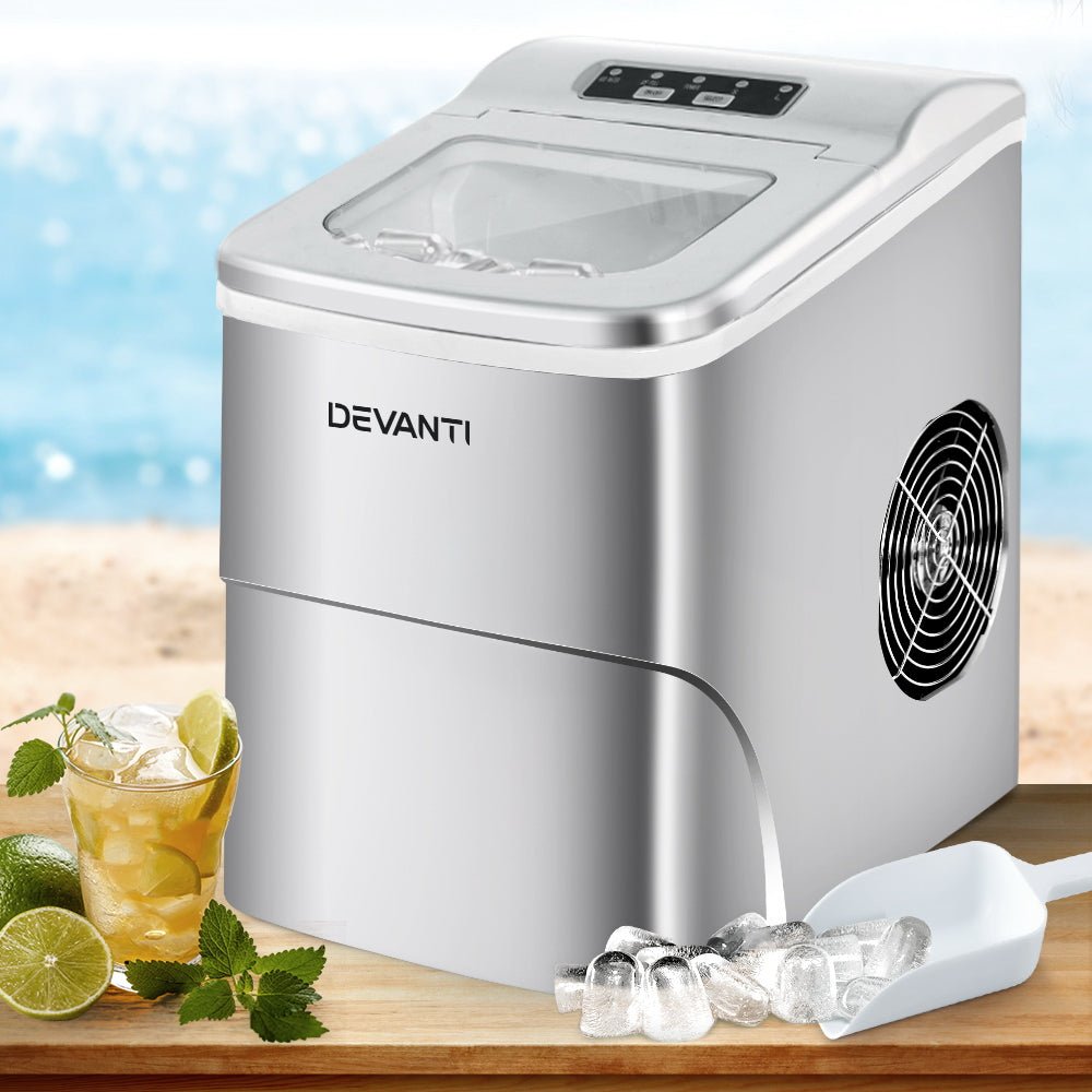 Premium Portable Ice Cube Maker - Silver - Rivercity House & Home Co. (ABN 18 642 972 209) - Affordable Modern Furniture Australia