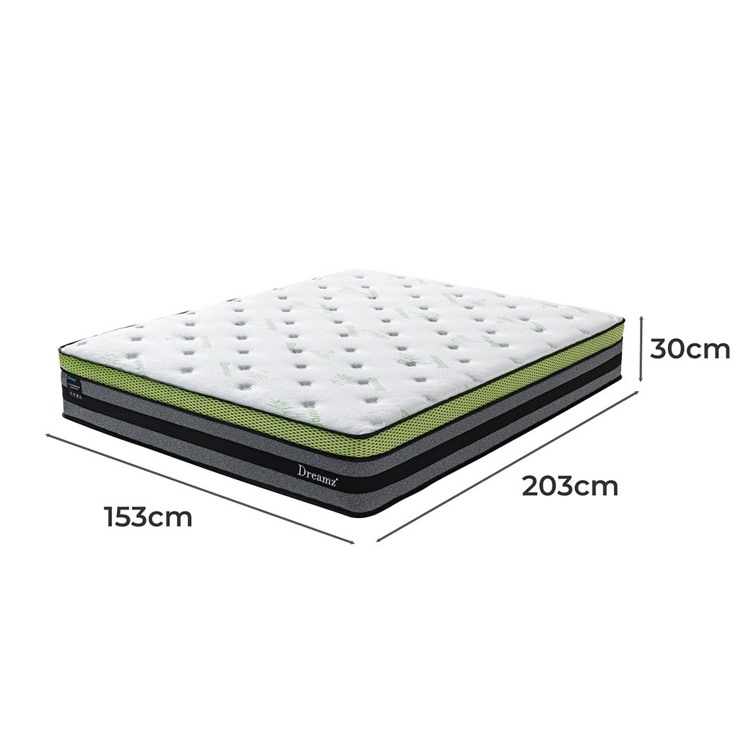 Queen Cooling Pocket Spring Mattress - White - Rivercity House & Home Co. (ABN 18 642 972 209) - Affordable Modern Furniture Australia