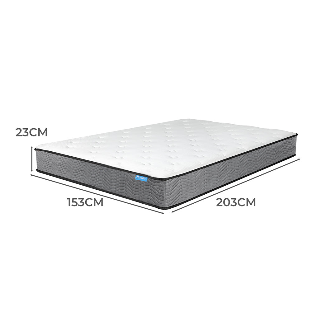 Queen Pocket Spring Mattress Extra Firm 23cm - White - Rivercity House & Home Co. (ABN 18 642 972 209) - Affordable Modern Furniture Australia