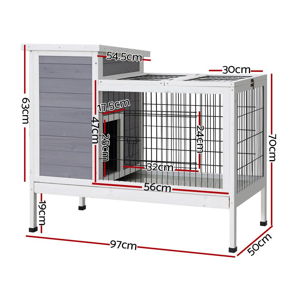 Rabbit Hutch Wooden Ferret Cage Habitat House Outdoor Large - Home & Garden > Shading - Rivercity House & Home Co. (ABN 18 642 972 209) - Affordable Modern Furniture Australia