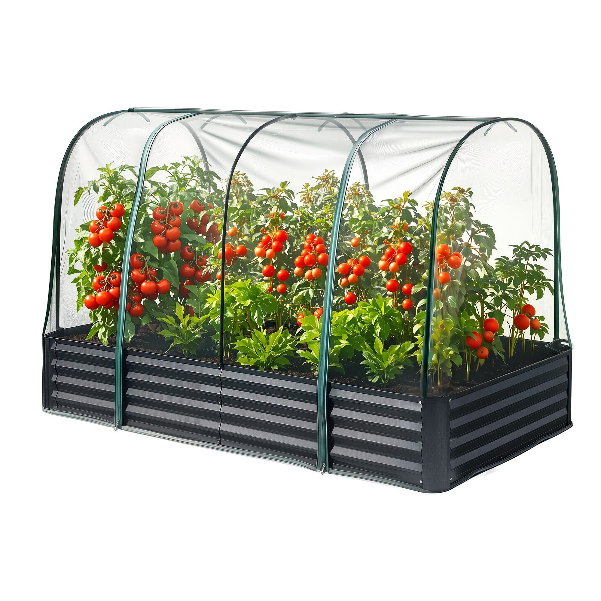 Raised Garden Bed with Mesh Netting Galvanised Planter Box Bird Proof 180x90x120cm - Home & Garden > Garden Beds > Garden Beds & Planters - Rivercity House & Home Co. (ABN 18 642 972 209) - Affordable Modern Furniture Australia