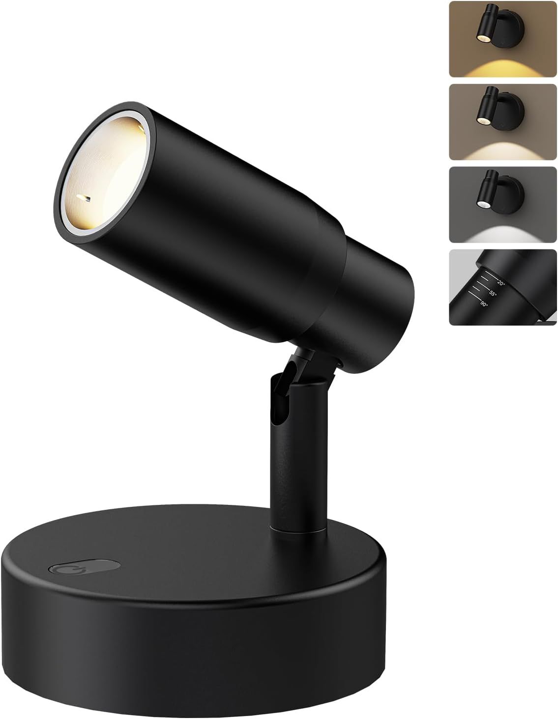 Rechargeable Zoomable Indoor Spot Light with Remote, Dimmable CCT for Wall Art and Plants - Black - Home & Garden > Lighting > Wall Lights - Rivercity House & Home Co. (ABN 18 642 972 209) - Affordable Modern Furniture Australia