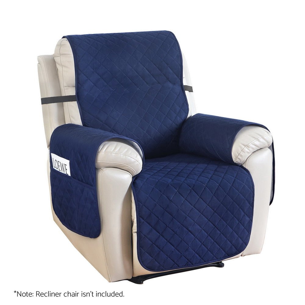 Recliner Chair Cover 100% Water Resistant Navy - Furniture > Bar Stools & Chairs - Rivercity House & Home Co. (ABN 18 642 972 209) - Affordable Modern Furniture Australia