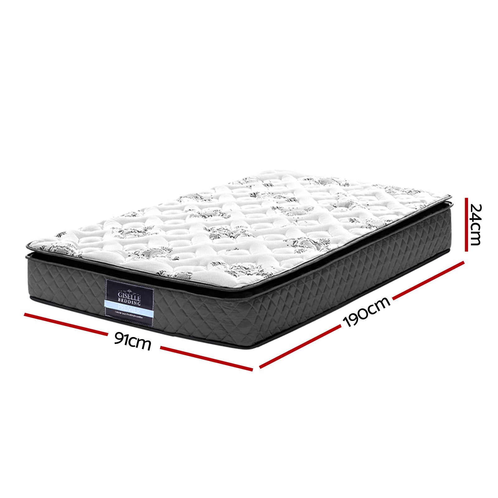 Rocco Bonnell Spring Mattress 24cm Thick Single - Rivercity House & Home Co. (ABN 18 642 972 209) - Affordable Modern Furniture Australia